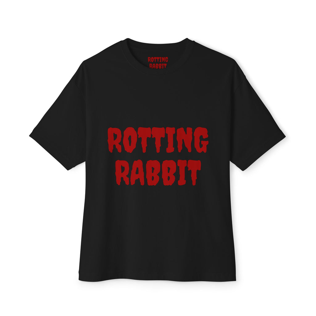 Rotting Rabbit Graphic Tee — Gothic Bunny Skeleton Oversized T‑Shirt