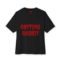 Rotting Rabbit Graphic Tee — Gothic Bunny Skeleton Oversized T‑Shirt
