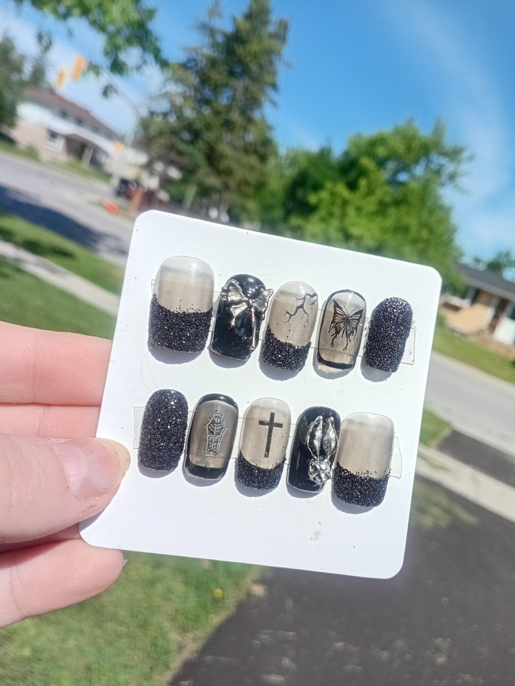 Black Dust - Press On Nails