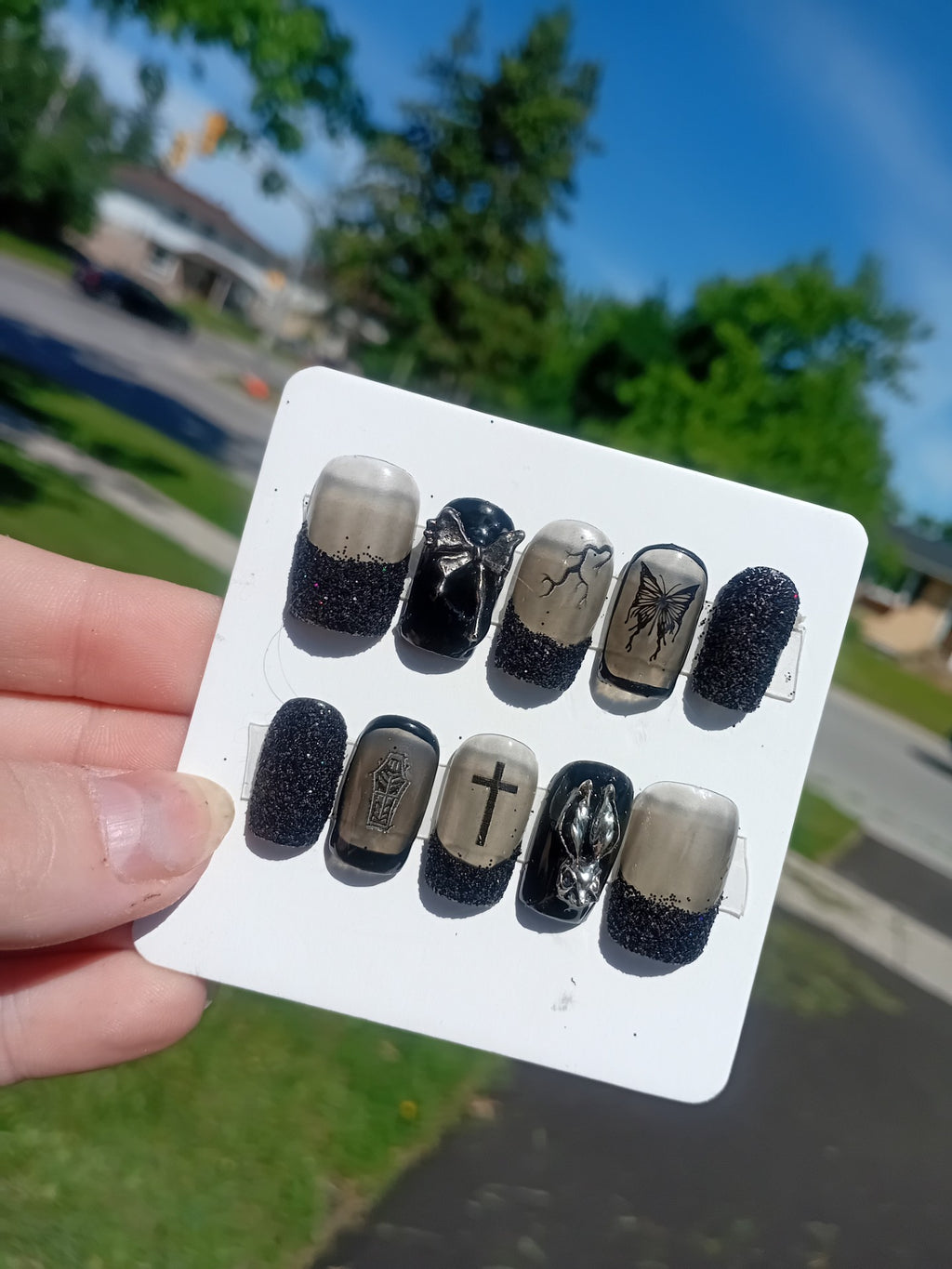 Black Dust - Press On Nails