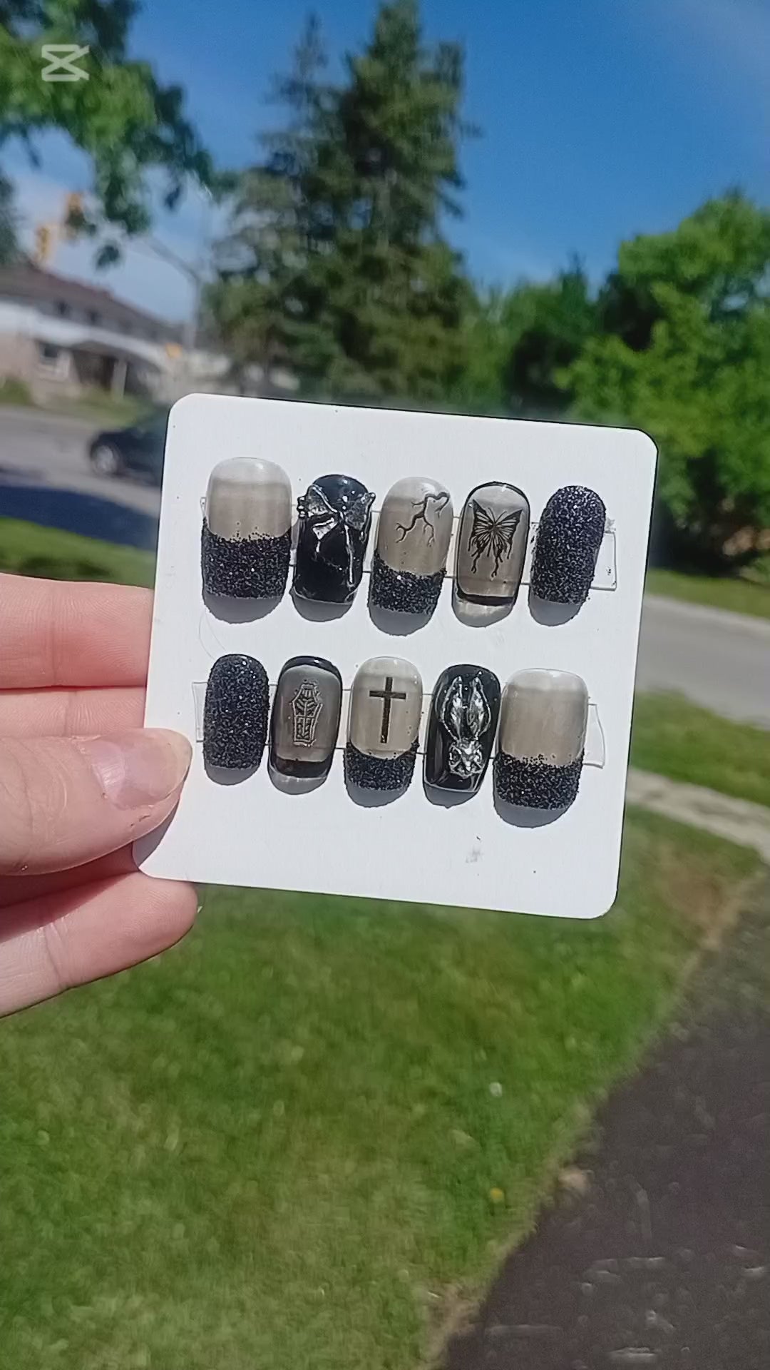 Black Dust - Press On Nails