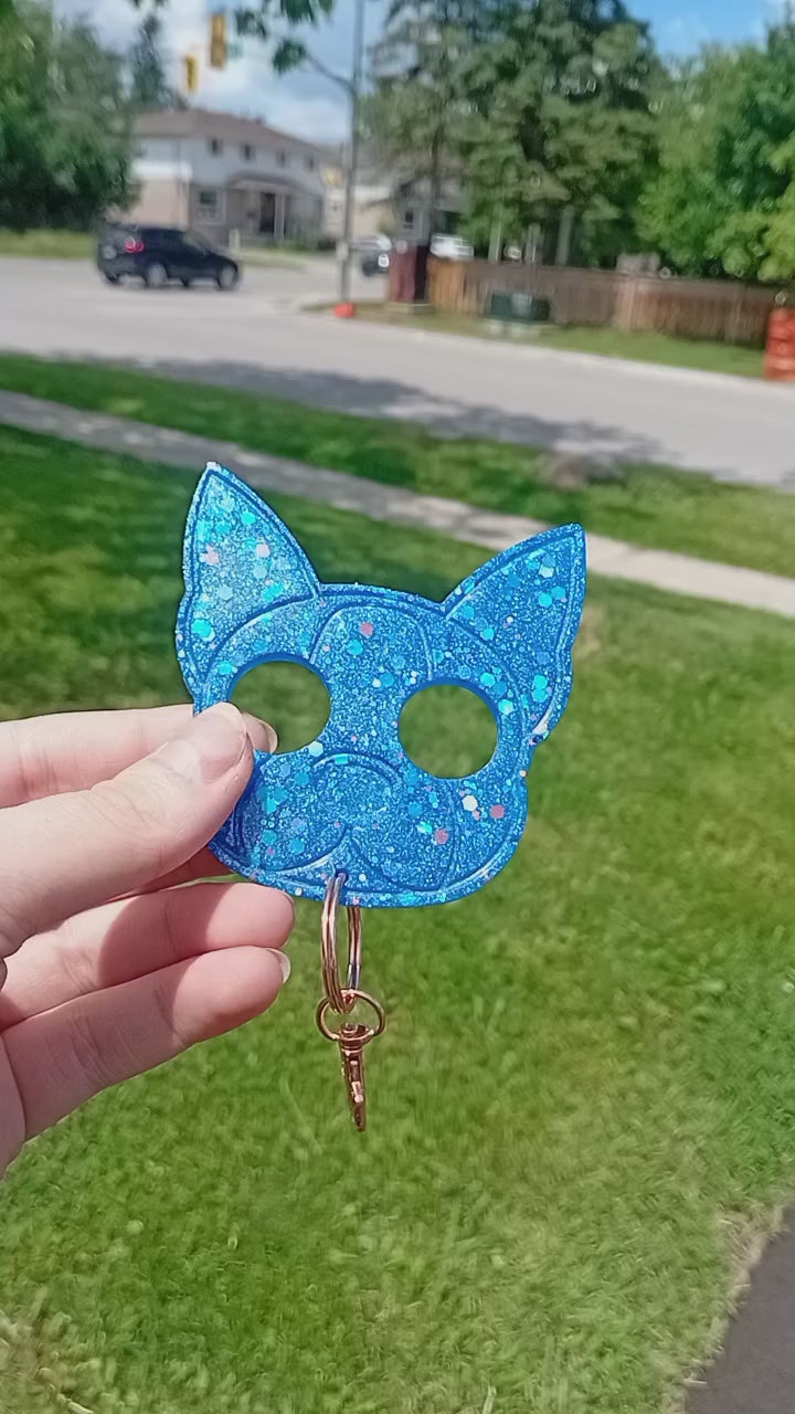 Frenchie Blu Safety Keychain