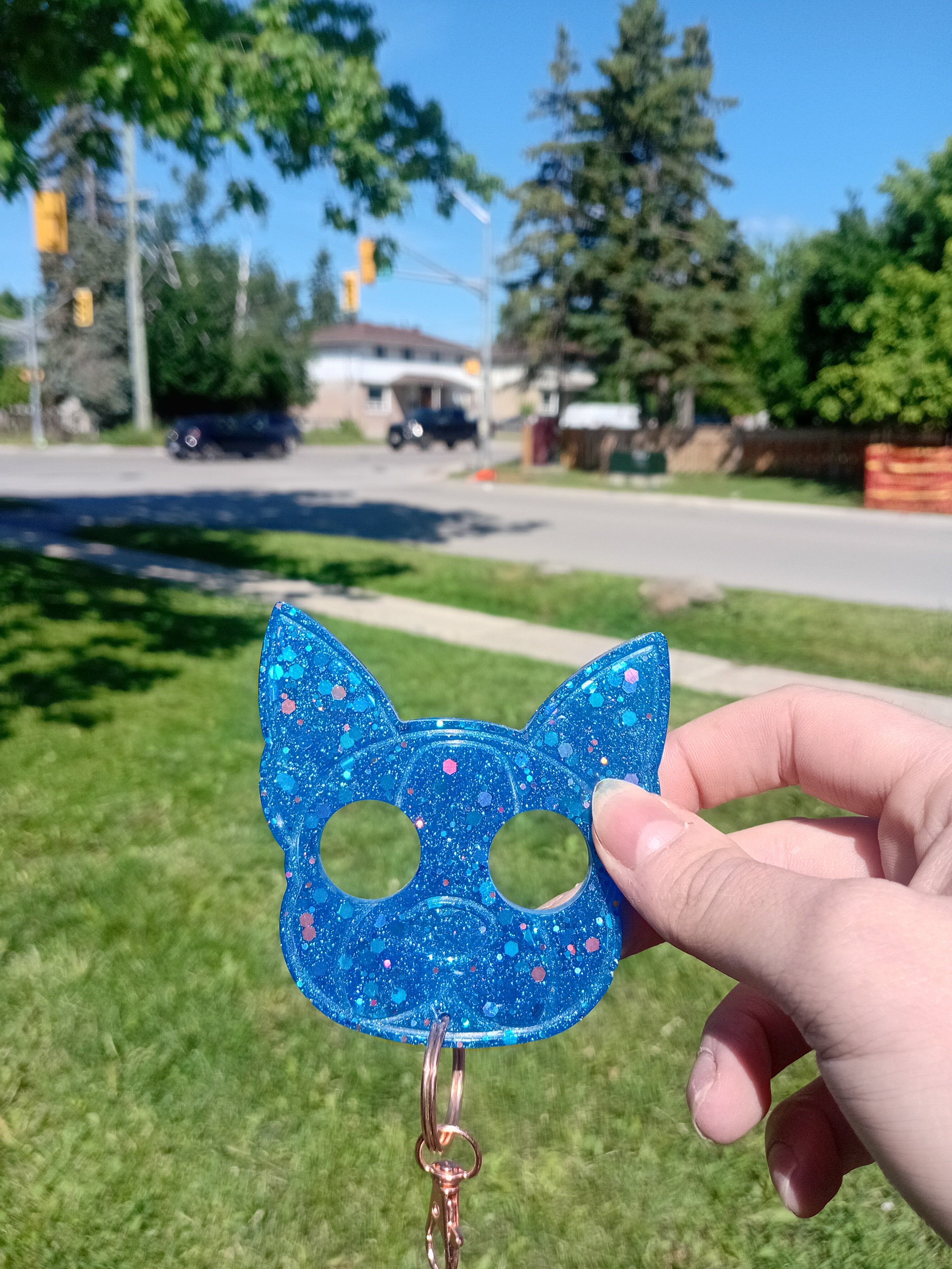 Frenchie Blu Safety Keychain